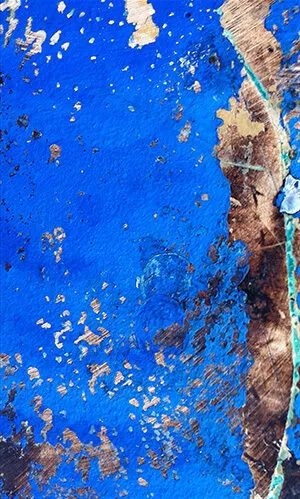 Macro-photographie abstraite de coque de bateau, série CAréNage, La Madrague